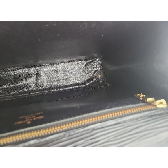 LOUIS VUITTON Epi Monceau 28 HandBag Black Gold A20913 LV AUTHENTIC M52122 NoKey - Picture 14 of 16